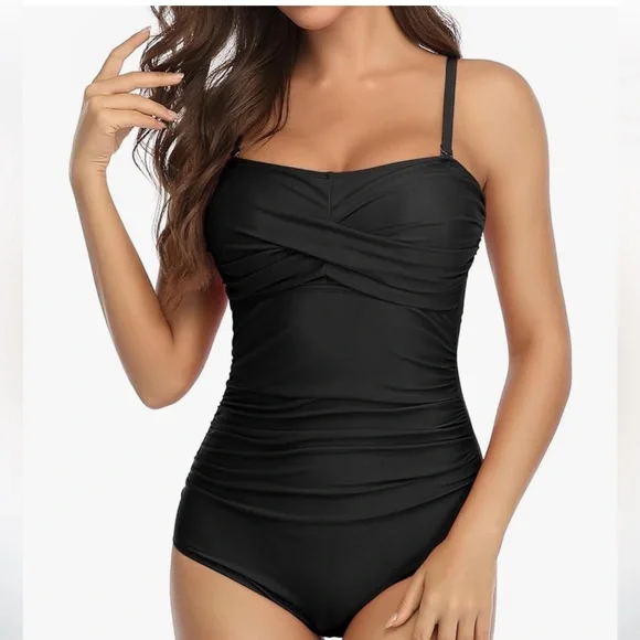 Smismivo Tummy Control Ruched One Piece Swimwear-Size M NWT - Picture 8 of 11